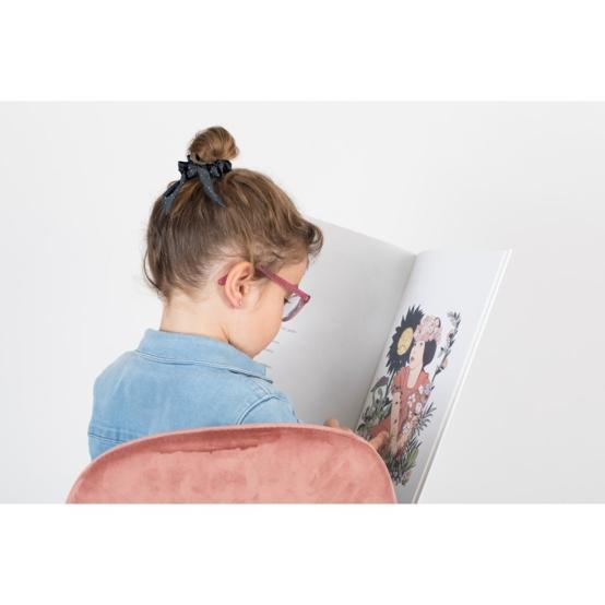 Bunny ear Scrunchie gaze pois or marine