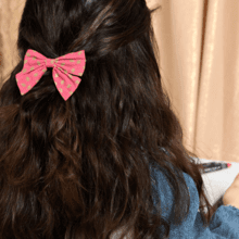 Bow tie hair slide feuillage or rose
