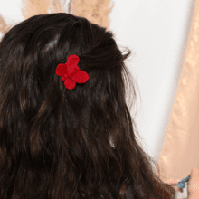 Butterfly hair clip red