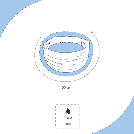 Headscarf headband- child size gaze pois or kaki