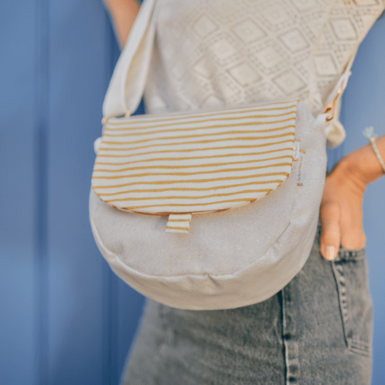 Base small bag without shoulder strap beige pailleté