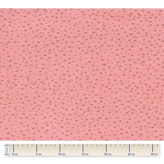 Cotton veil fabric powdered gold triangle