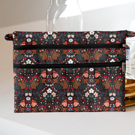 Aloïs flat pouch casse noisette