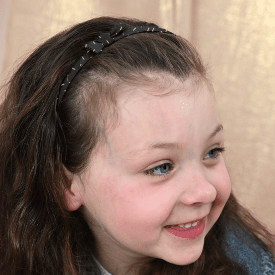 Thin headband golden straw