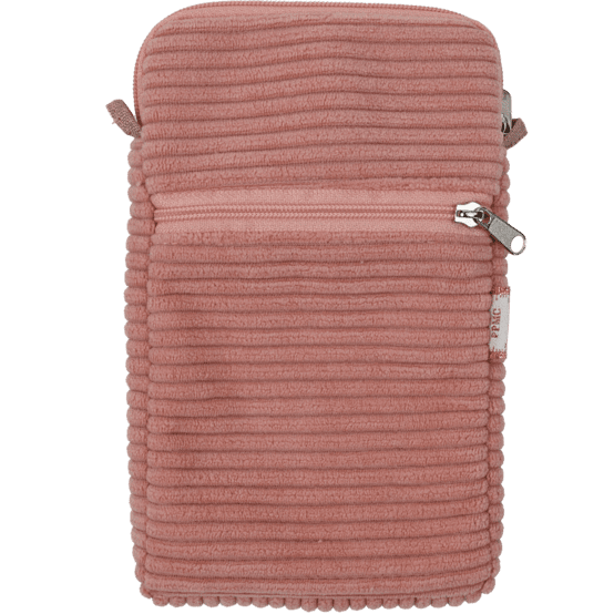Quilted phone pocket blush pink corduroy