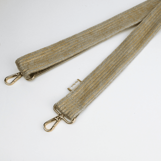 Narrow shoulder strap gold large corduroy