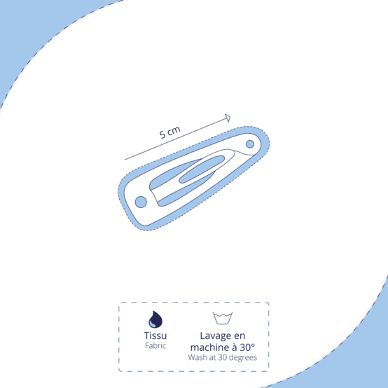 Fabric hair clip parade royale