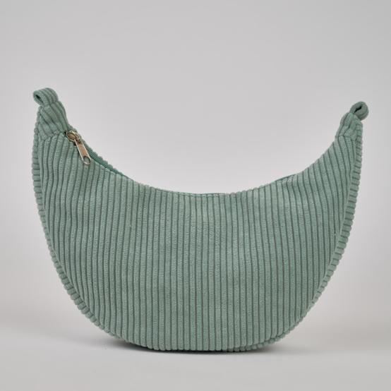 Half-moon bag lichen corduroy