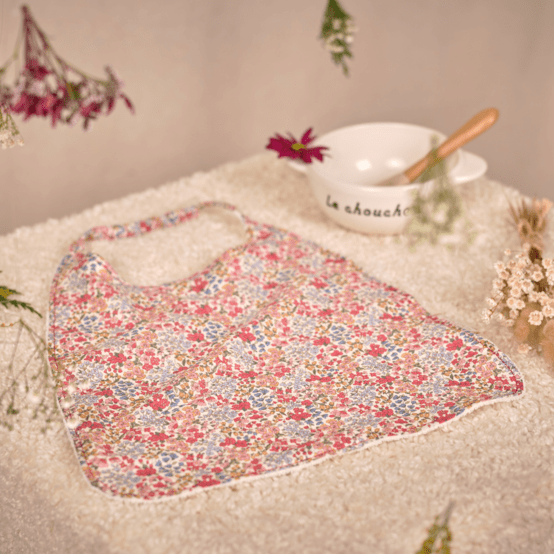 Elastic napkin child porcelaine rosée