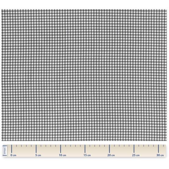 Cotton fabric vichy noir