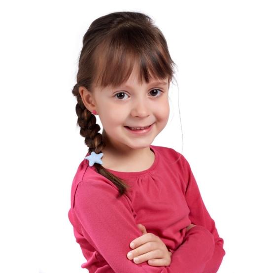 Pony-tail elastic hair star oxford blue