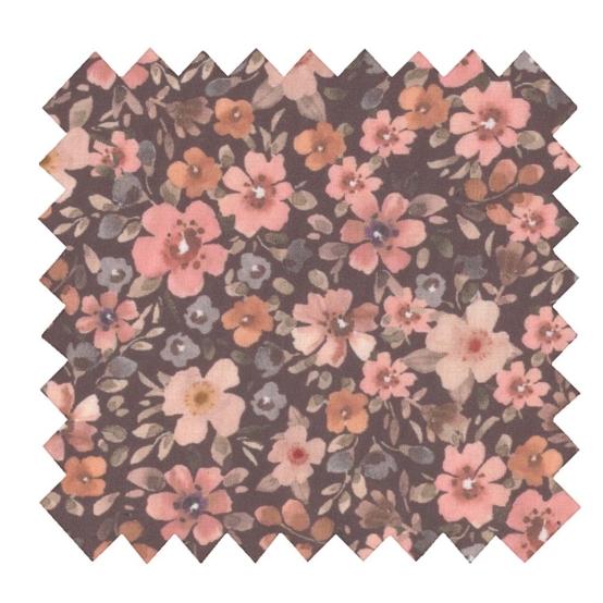 Cotton fabric ex2648 Chocolate retro boheme