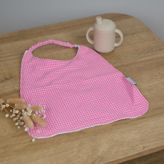 Elastic napkin child neon pink gingham