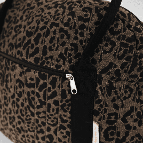 Bowling bag  mocha quilted leopard