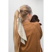 Long tail scrunchie  glitter linen