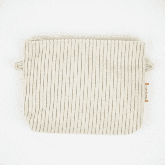 Tiny coton clutch bag white large corduroy