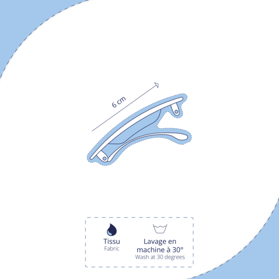 Bow tie hair slide gaze pois or kaki