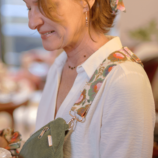 Narrow shoulder strap fleur de thé