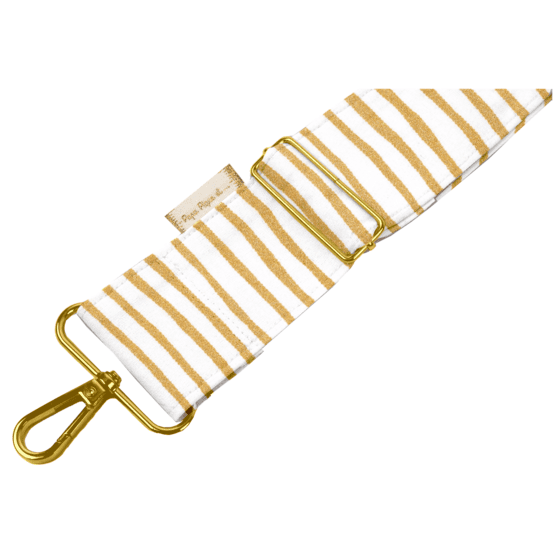 Wide shoulder strap rayé or blanc