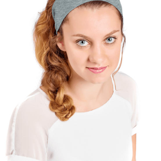 Stretch jersey headband  Mottled gray