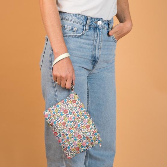 Coton clutch bag mille et une fleurs