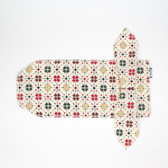 Fuboshiki - Fabric gift pouch for bottles ex2318 golden ecru scandinavian geometric