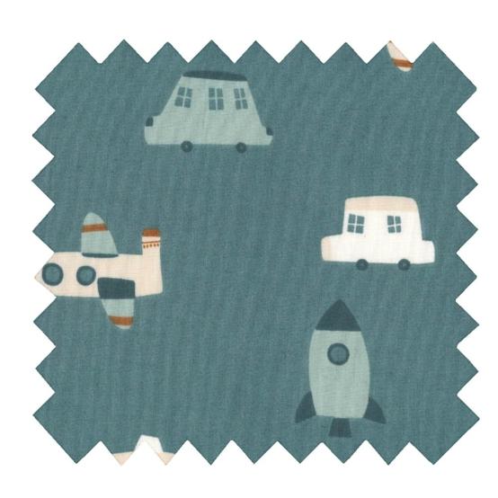 Cotton fabric ex2651 voyage bleu