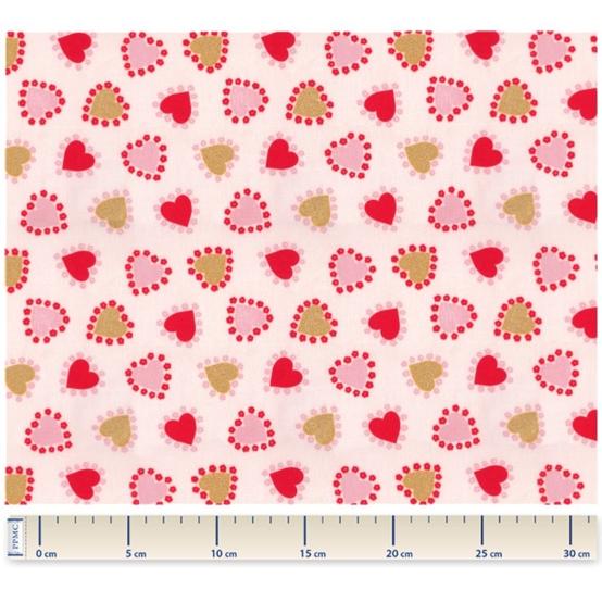 Cotton veil fabric petits coeurs