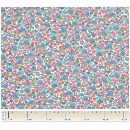 Coated fabric pastel fleuri