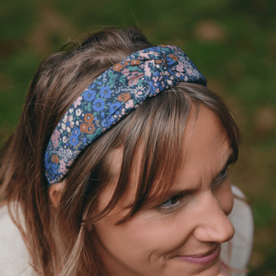 Large Crossed Headband monet lilas