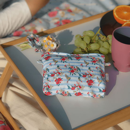 Tiny coton clutch bag horizons fleuris