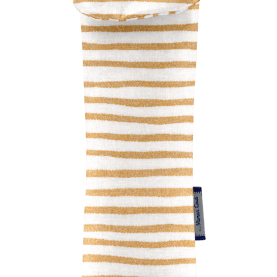 Toothbrush bag rayé or blanc