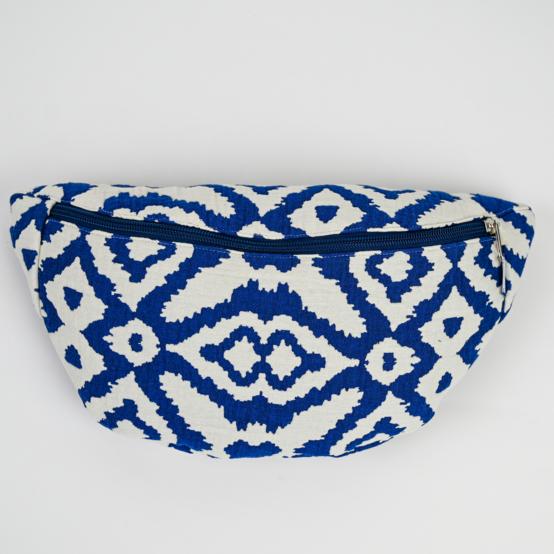 Banana bag jacquard bleu