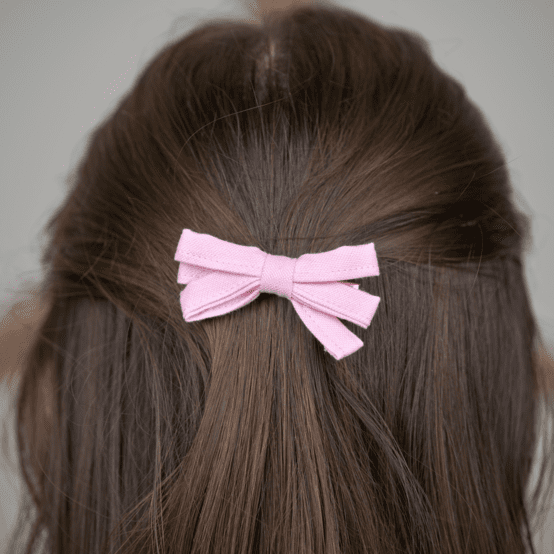 Ribbon hair slide light pink