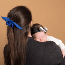 Bunny ear Scrunchie navy blue