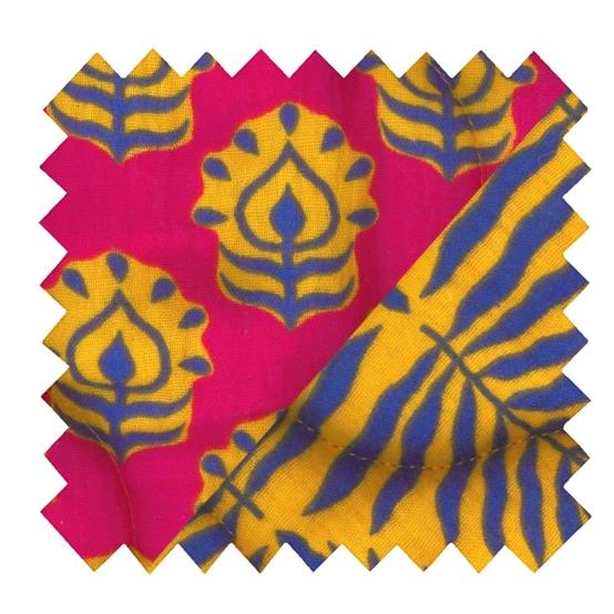 Quilted fabric ex2605 quilted gauze ethnic ochre red