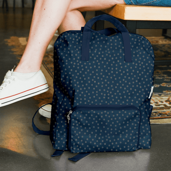 Sac à dos pliable Gaby bulle bronze marine