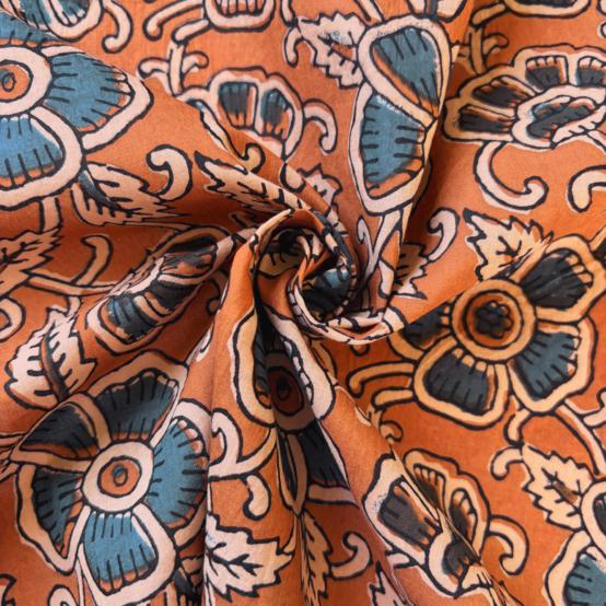 1 m fabric coupon ex2638 indian blue cumin