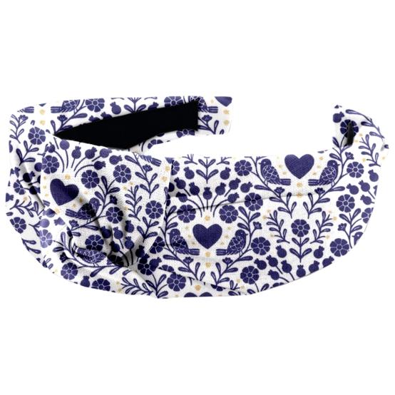 Large Crossed Headband scandinavia bleu