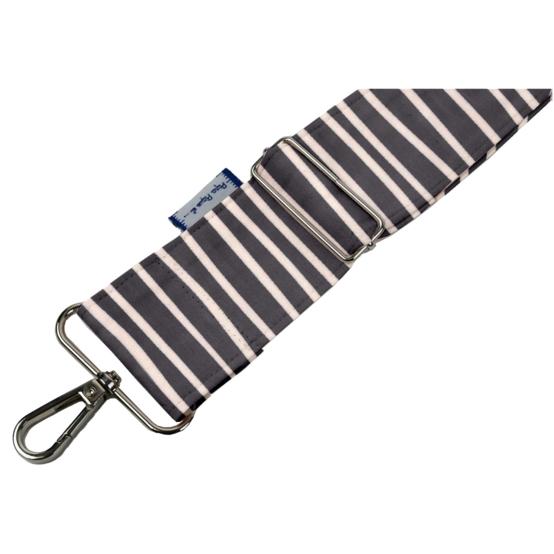 Wide shoulder strap striped  ivory navy