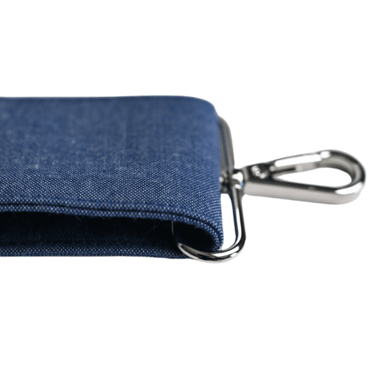 Wide shoulder strap light denim