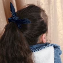 Bunny ear Scrunchie navy blue