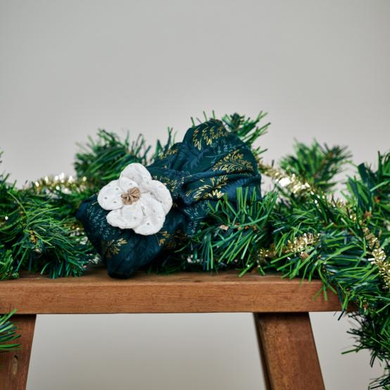 Furoshiki small 35 x 35 ex2451 green gold fir forest