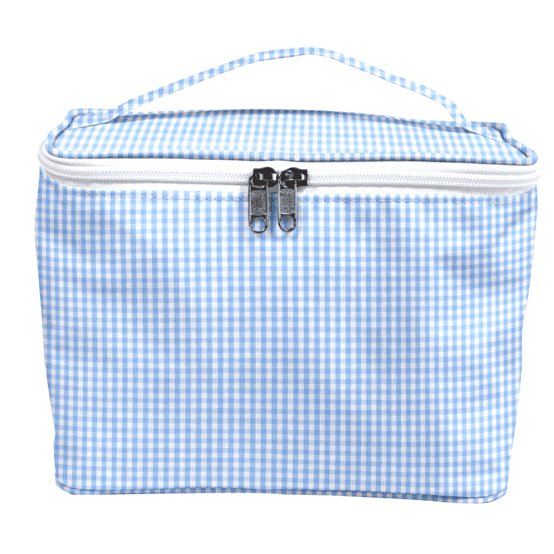 Large vanity sky blue gingham