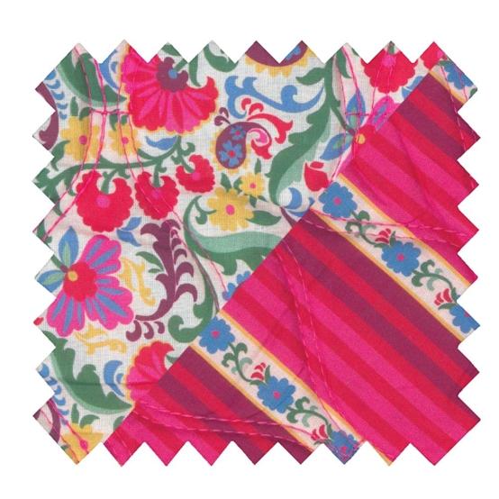 Quilted fabric ex2645 matelassé folk multicolore