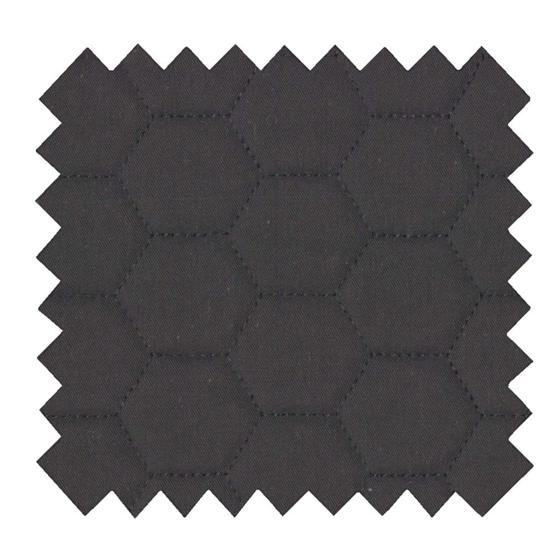 Quilted fabric black hexagonal quilt