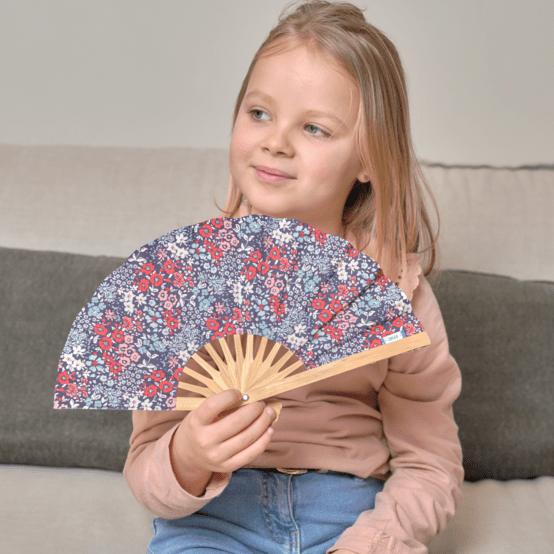 Hand-held fan jardin d'aurore