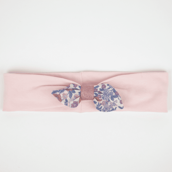 Jersey knit baby headband comptine enchantée rose