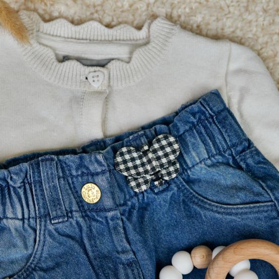 Butterfly hair clip vichy noir