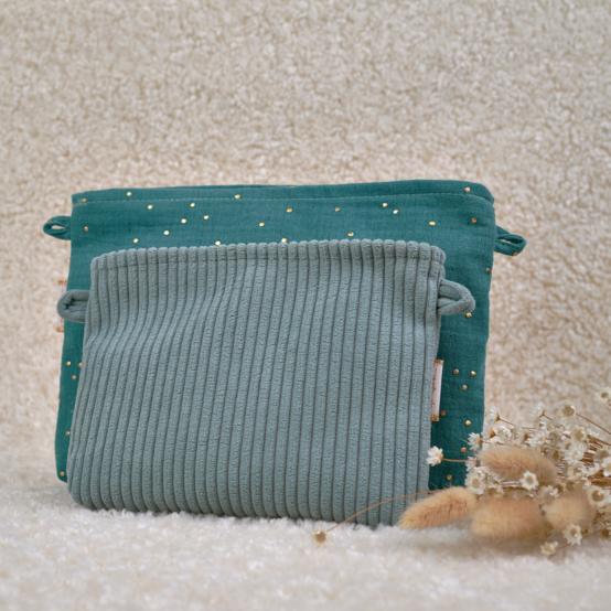 Tiny coton clutch bag lichen corduroy